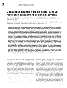 Congestive Hepatic Fibrosis Score