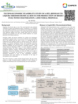 Techno-Economic Feasibility Study of a Btl (Biomass to Liquid) Thermochemical Route for Production of Biojet Fuel with Cogeneration: a Doctoral Proposal