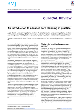 An Introduction to Advance Care Planning in Practice