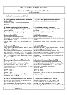 MAKEA-Ko Herriko Etxea Réunion Conseil