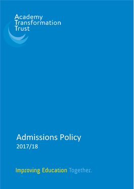 Admissions Policy