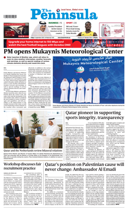 PM Opens Mukaynis Meteorological Center