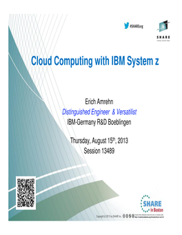 Cloud Computing with IBM System Z