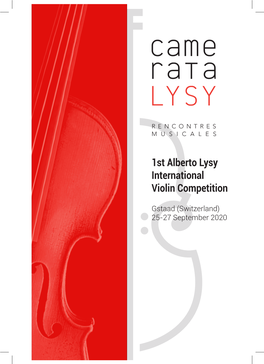 1St Alberto Lysy International Violin Competition