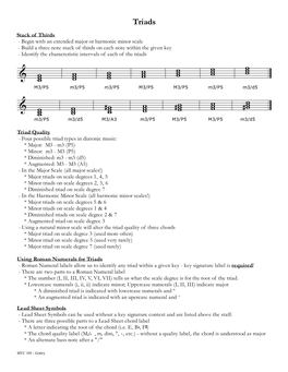 Second Inversion Triads