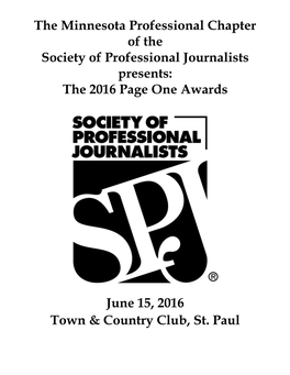 SPJ Page One Program 2016