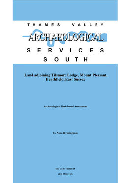 Thames Valley Archaeological Services Ltd