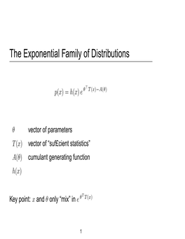 The Exponential Family of Distributions