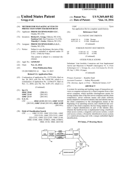 (12) United States Patent (10) Patent No.: US 9,369.469 B2 Gregg Et Al