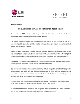 Media Release 1