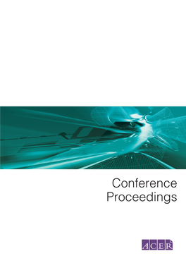 ACER Research Conference Proceedings (2010)