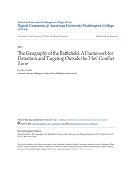 The Geography of the Battlefield