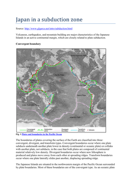 Japan in a Subduction Zone