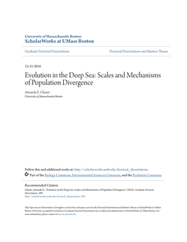 Scales and Mechanisms of Population Divergence Amanda E