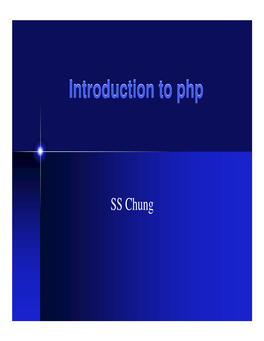 Introduction to Php