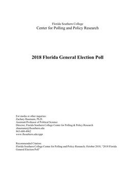 2018 Florida General Election Poll