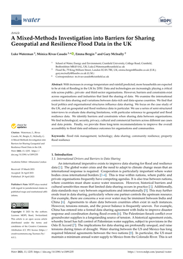 A Mixed-Methods Investigation Into Barriers for Sharing Geospatial and Resilience Flood Data in the UK