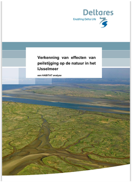 Verkenning Van Effecten Van Peilstijging Op De Natuur in Het Ijsselmeer Een HABITAT Analyse