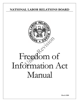 Freedom of Information Act Manual