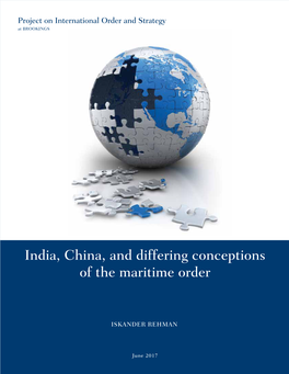 India, China, and Differing Conceptions of the Maritime Order