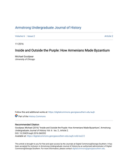How Armenians Made Byzantium