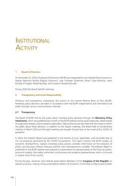 VI. Institutional Activities