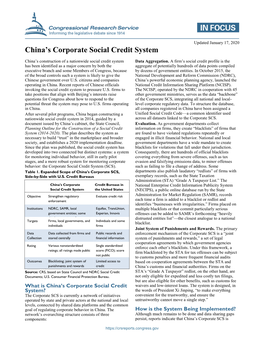 China's Corporate Social Credit System