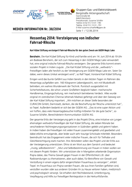 Hessentag 2014: Versteigerung Von Indischer Fahrrad-Rikscha
