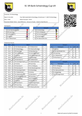 VI. VR Bank Schwindegg Cup U9