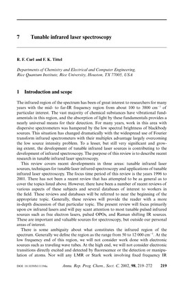 7 Tunable Infrared Laser Spectroscopy