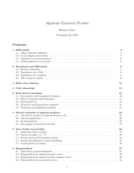 Algebraic Geometry II Notes