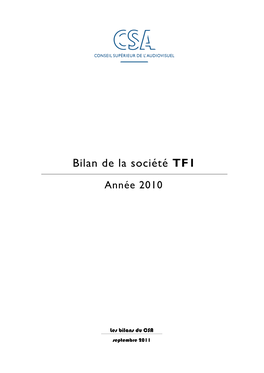 Bilan De La Société TF1