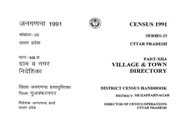 District Census Handbook, Muzaffarnagar, Part XII-A, Series-25