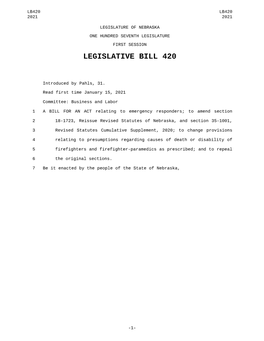 Legislative Bill 420