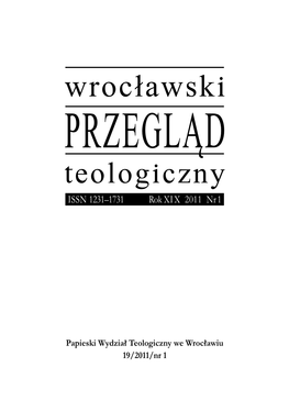 Wrocławski Przegląd Teologiczny, 2011, Nr 1