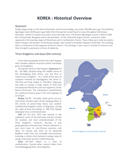 2013 Korea an Overview