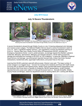 July 2015 Issue July 14 Severe Thunderstorm