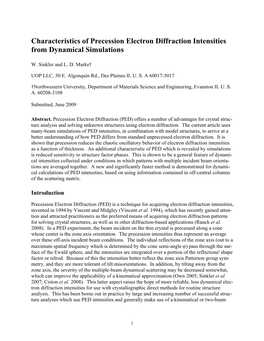 Characteristics of Precession Electron Diffraction Intensities from Dynamical Simulations