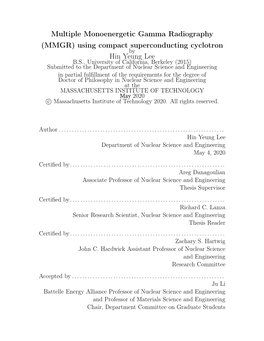 Multiple Monoenergetic Gamma Radiography (MMGR)