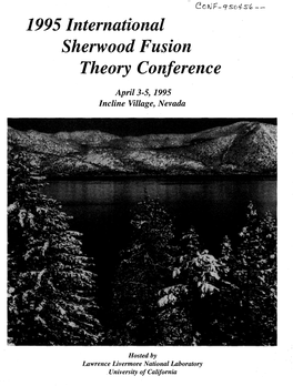 1995 International Sherwood Fusion Theory Conference