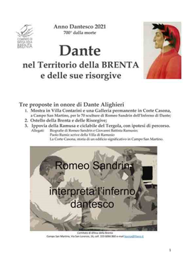 Un Tetto Per L'esule Dante in Terra Della Brenta.Pdf