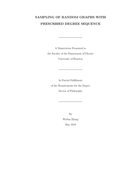 Sampling of Random Graphs with Prescribed Degree