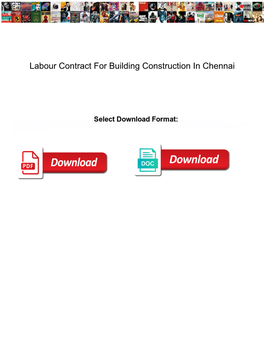 Labour Contract for Building Construction in Chennai