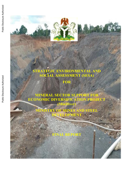 Strategic Environmental and Social Assessment (Sesa) For