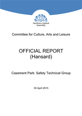 OFFICIAL REPORT (Hansard)