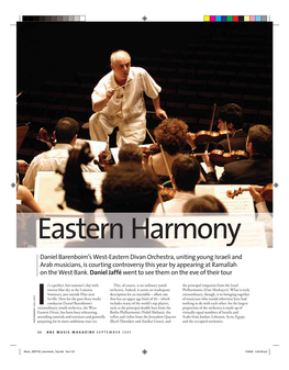Daniel Barenboim's West-Eastern Divan Orchestra, Uniting Young