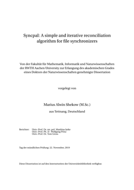 A Simple and Iterative Reconciliation Algorithm for File Synchronizers