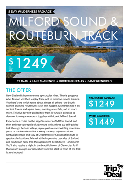 Milford Sound & Routeburn Track