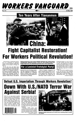 Fight Capitalist Restoration! for Workers Political Revolution!