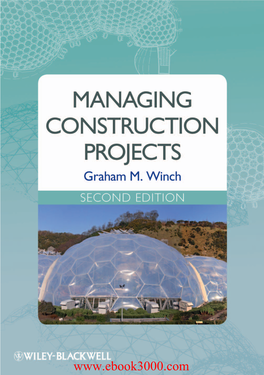 Managing Construction Projects an Information Processing Approach Managing Construction Projects an Information Processing Approach Second Edition